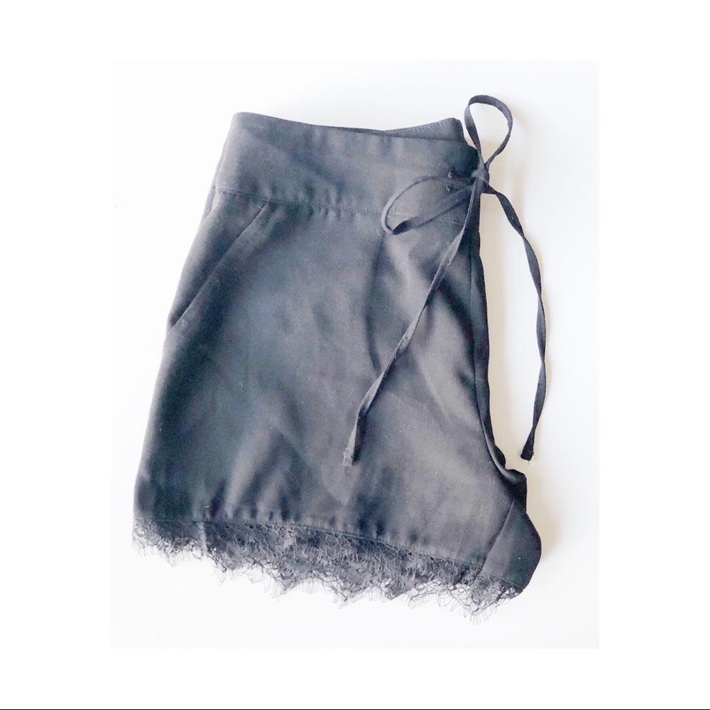 Black High-Waisted Shorts